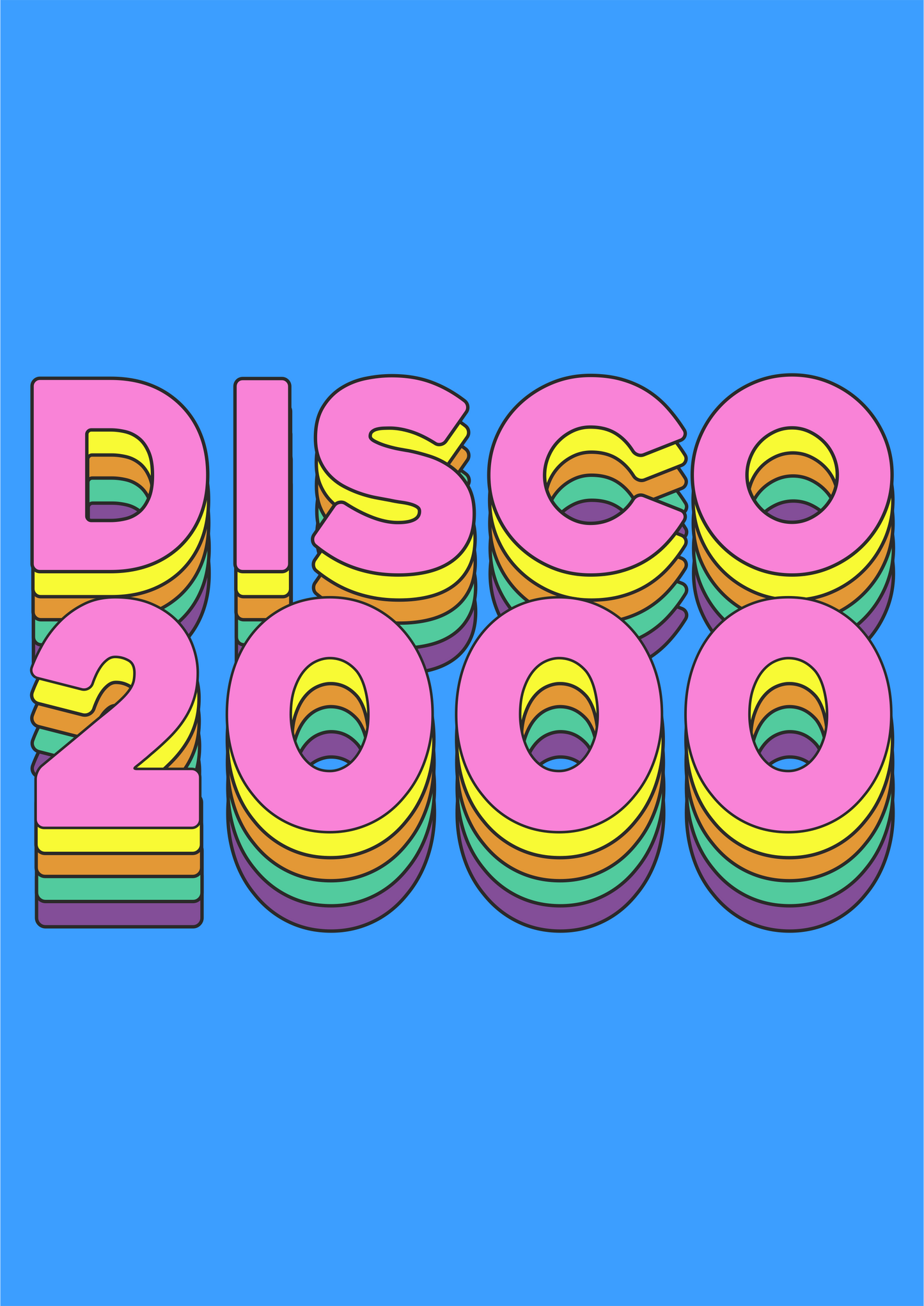 DISCO 2000 Wall Print - PrintedWeird