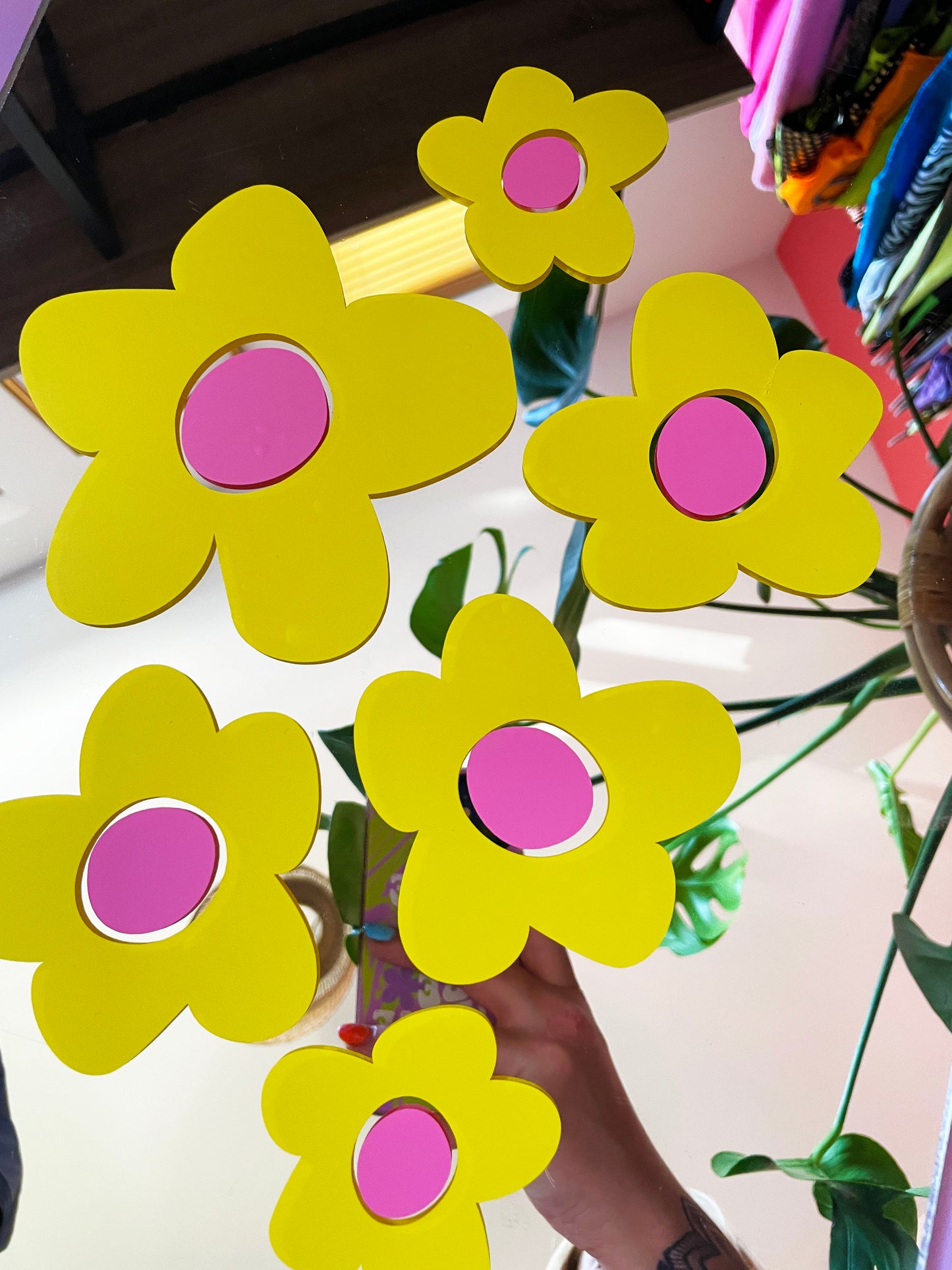 Ditzy Yellow Flower Bundle Pack Vinyl Stickers - PrintedWeird