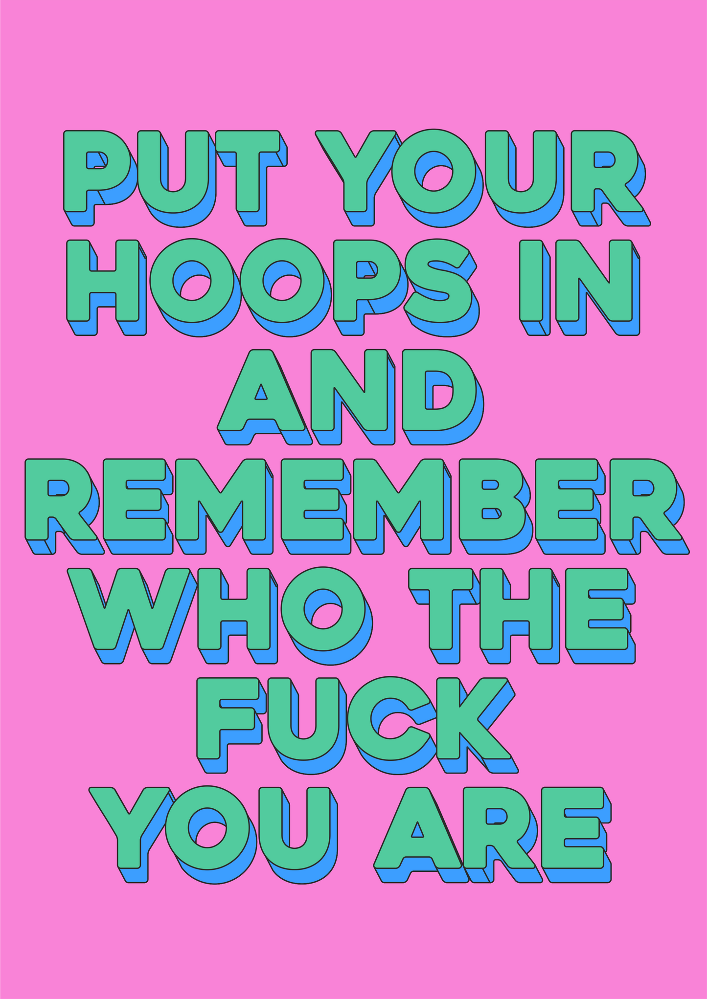 Put In Your Hoops Wall Print - PrintedWeird