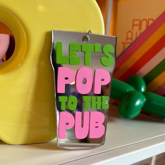 Pop to the pub charm - green