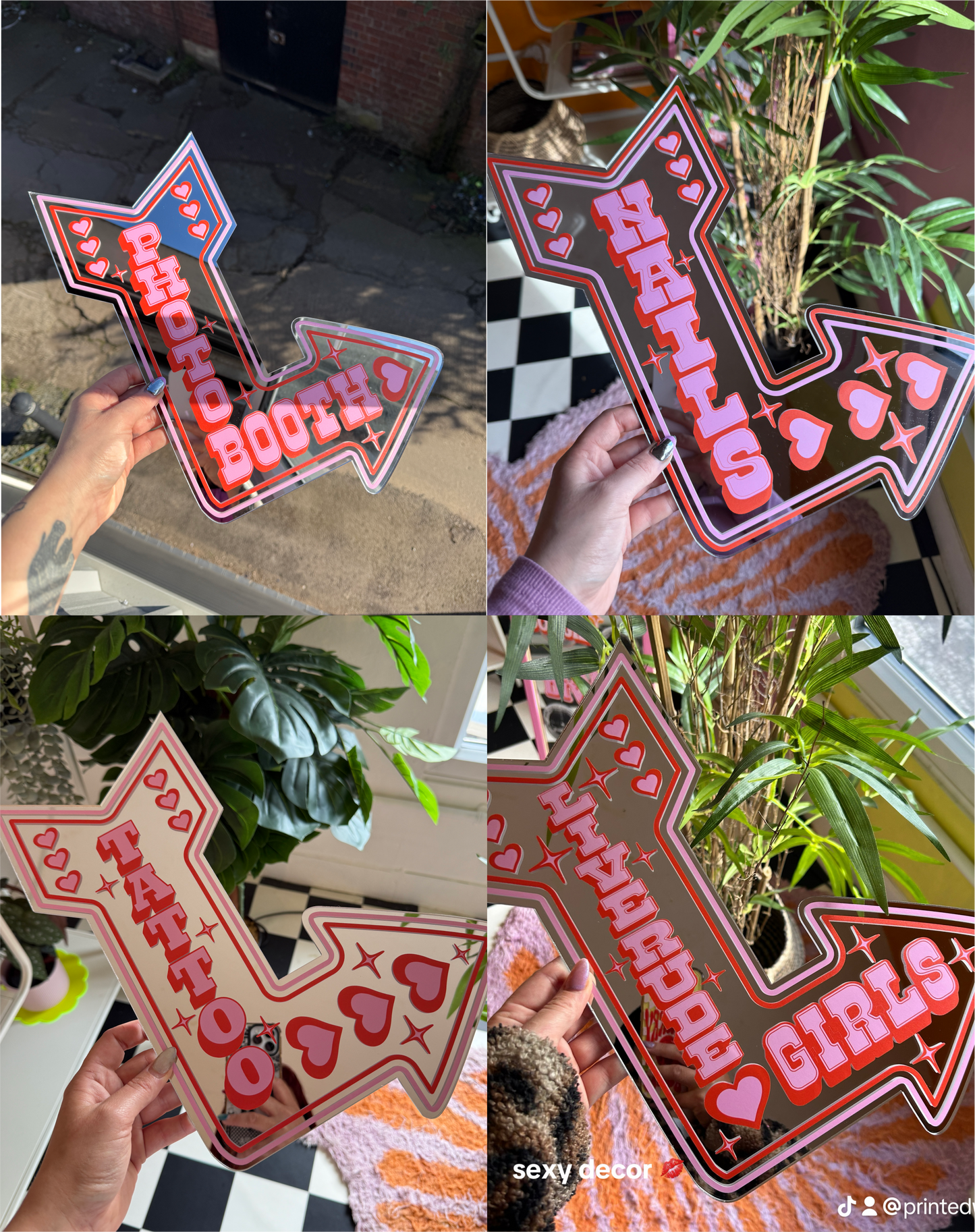 Custom Vegas Arrow Mirror Sign