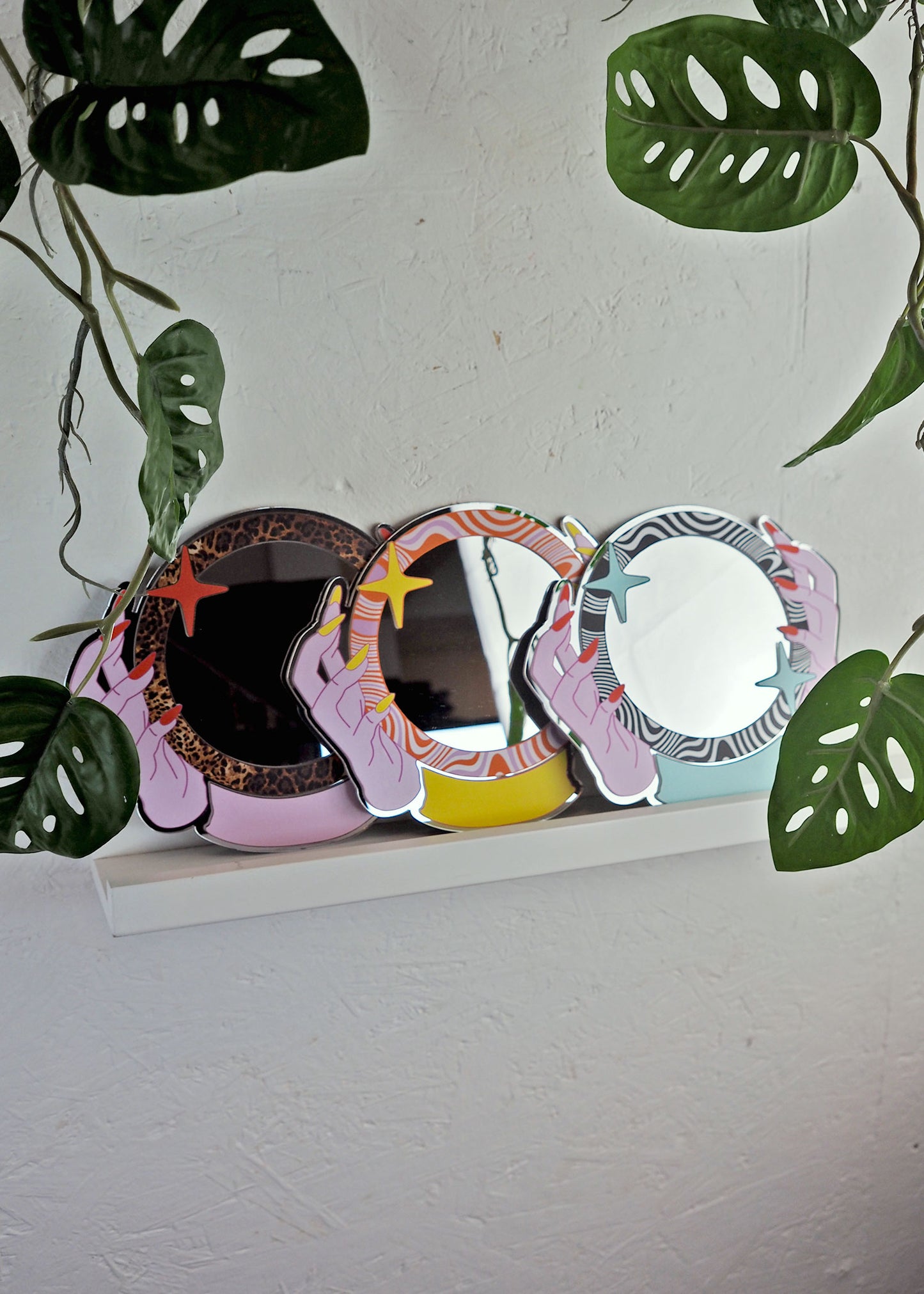 Magic Crystal Ball Mirror - Orange & Pink