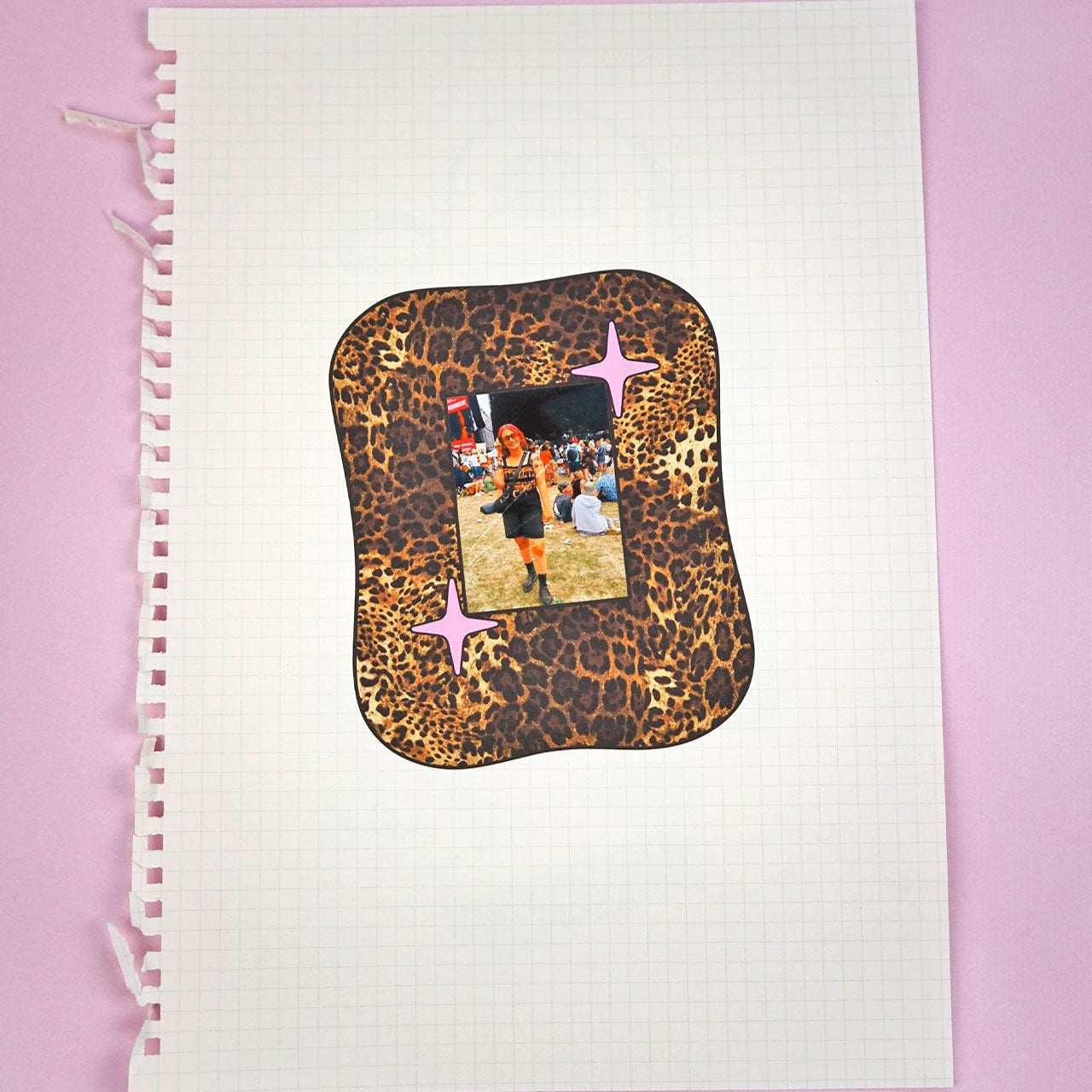 Instax Mini Sticker Frame Leopard Print