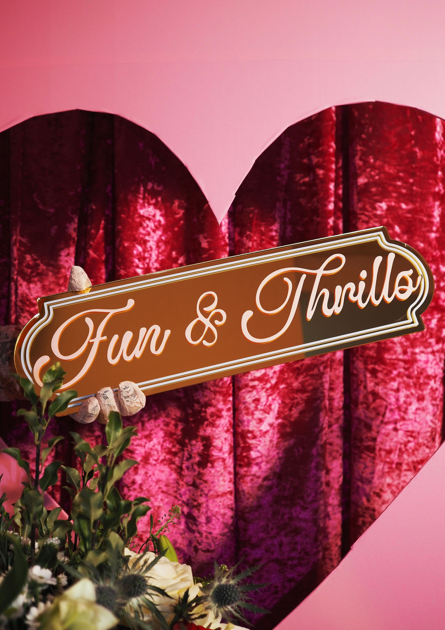 Fun & Thrills Mirror Sign