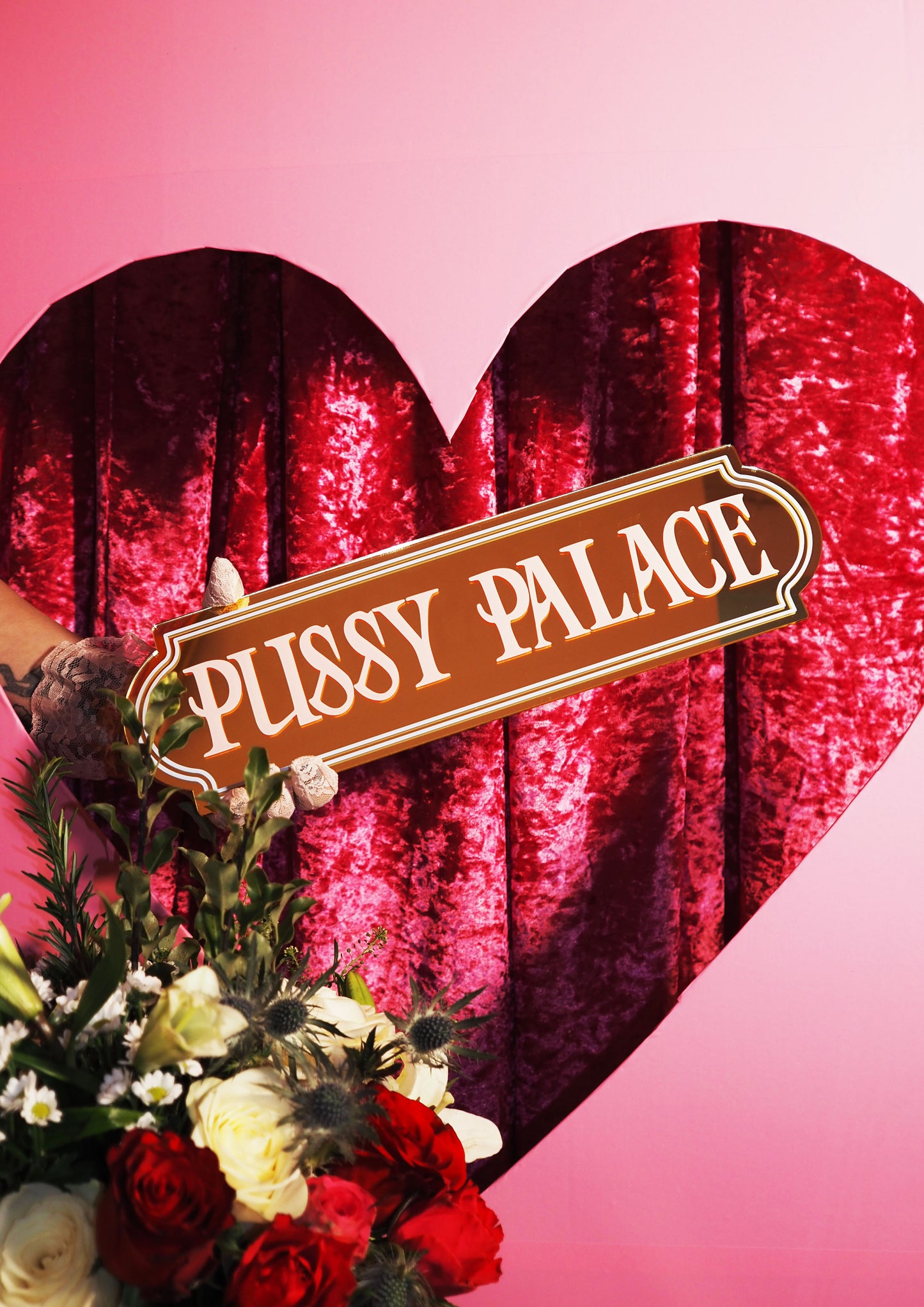Dreamy Pussy Palace Mirror Sign