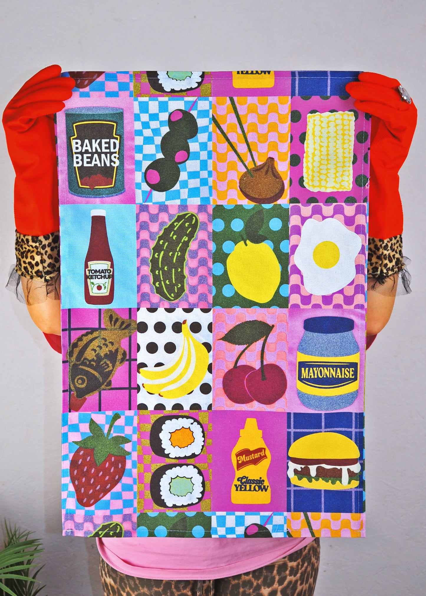 Foodie Patchwork Tea Towel