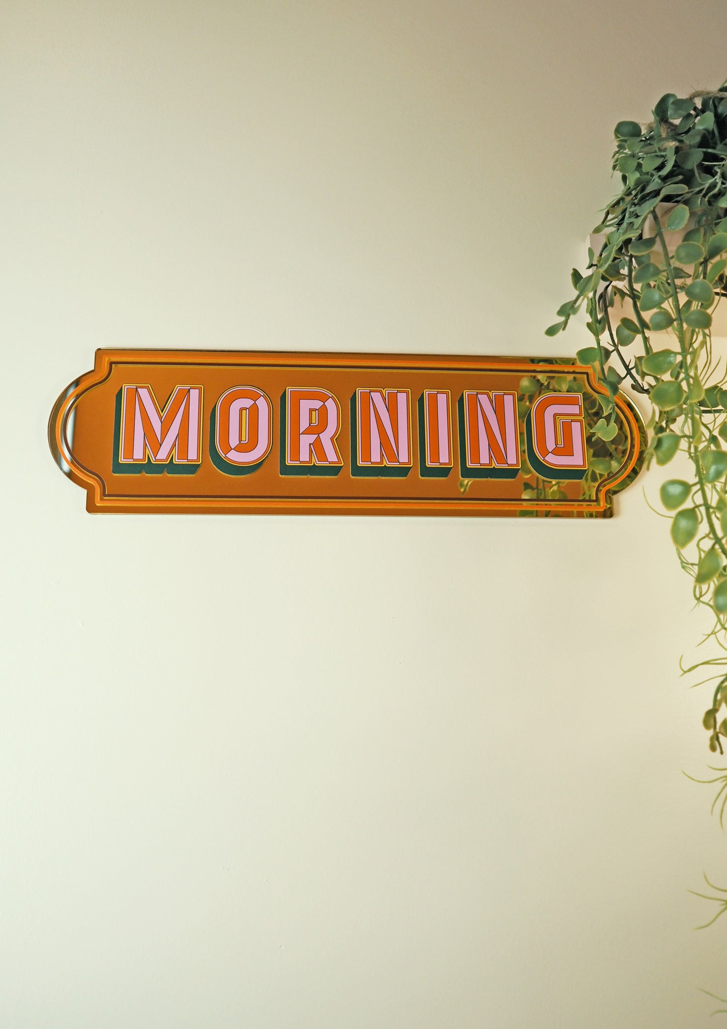 Morning Rectangle Sign - Warm Gold