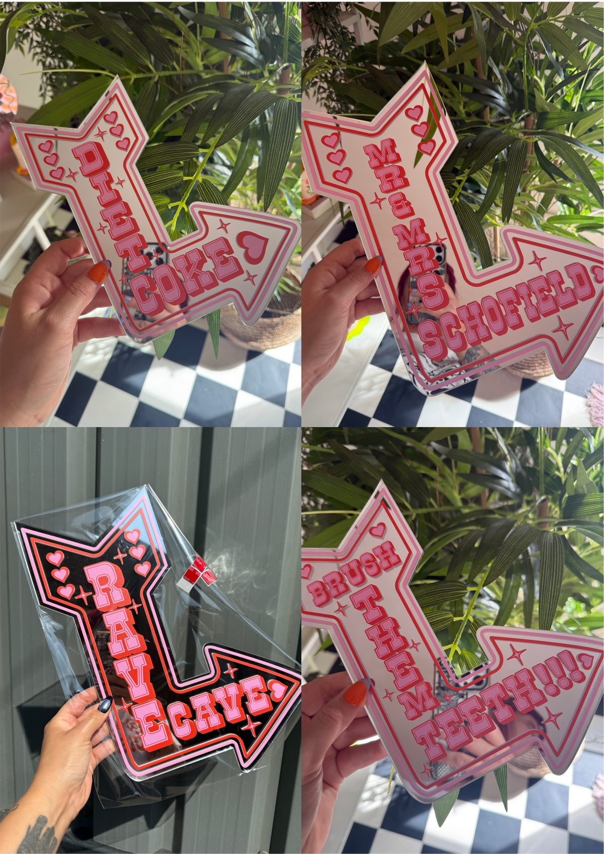 Custom Vegas Arrow Mirror Sign