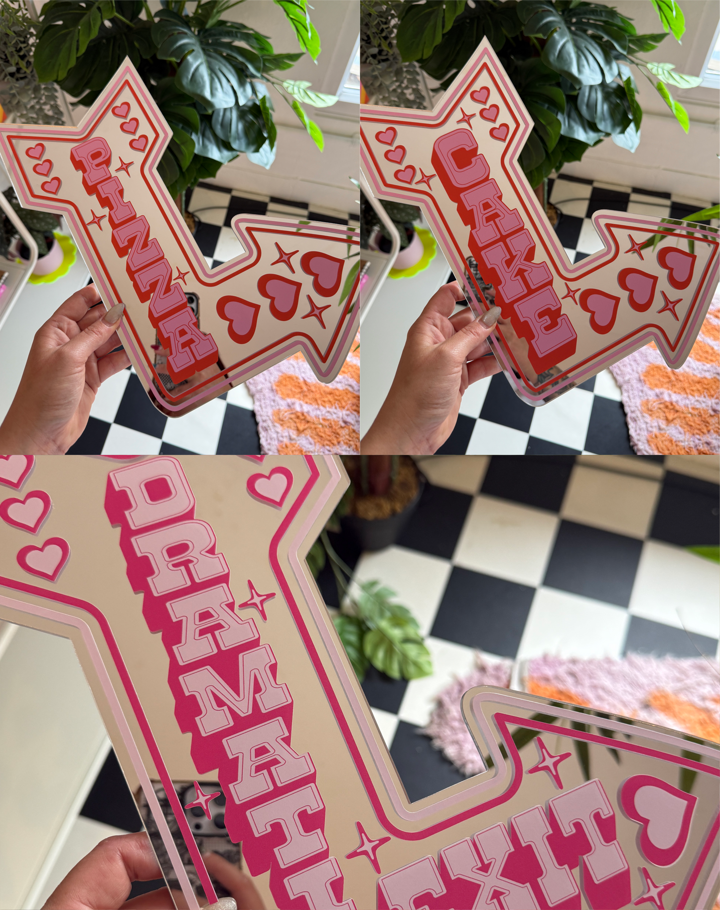 Custom Vegas Arrow Mirror Sign