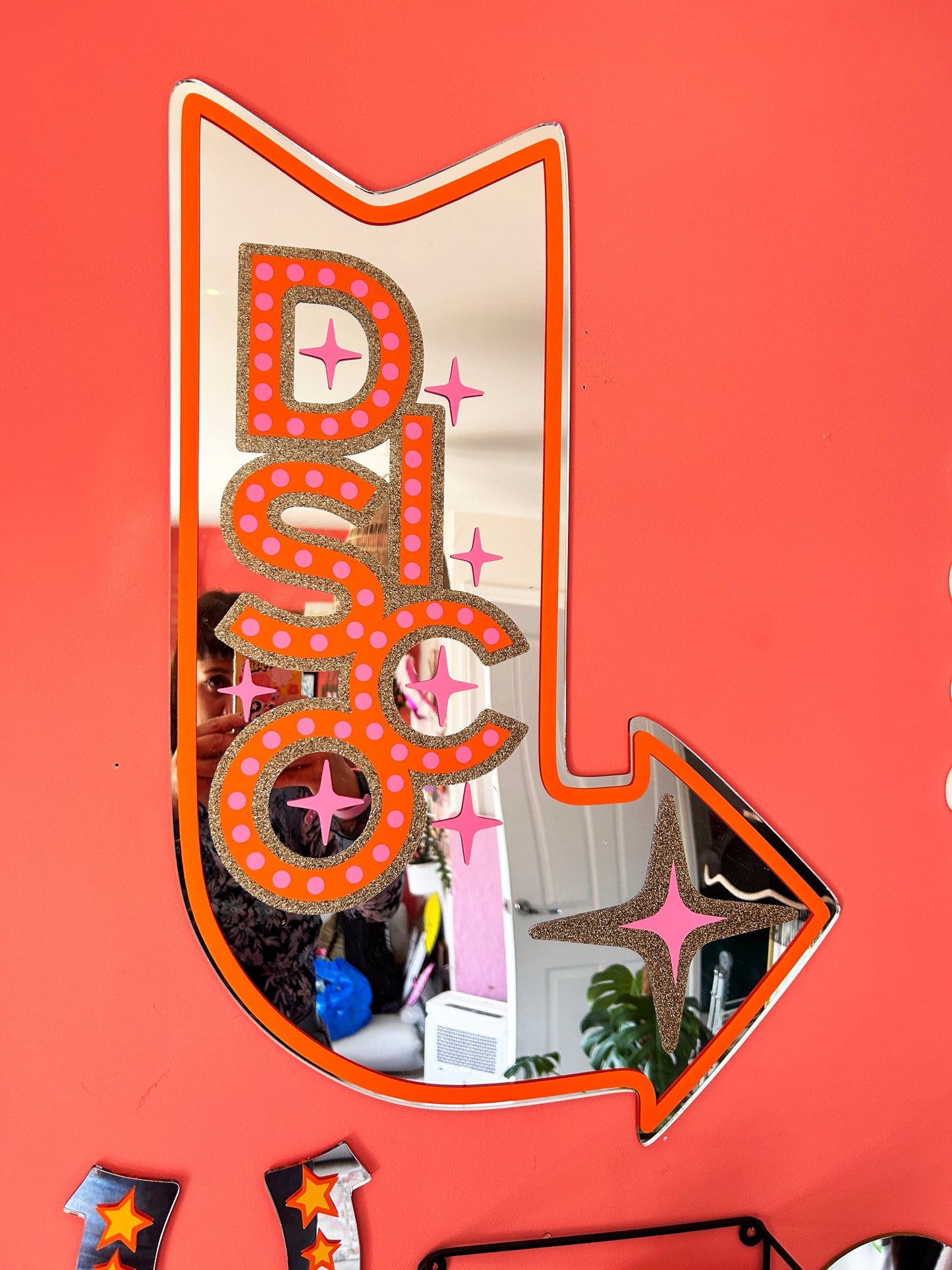 BIG Disco Motel Sign Mirror