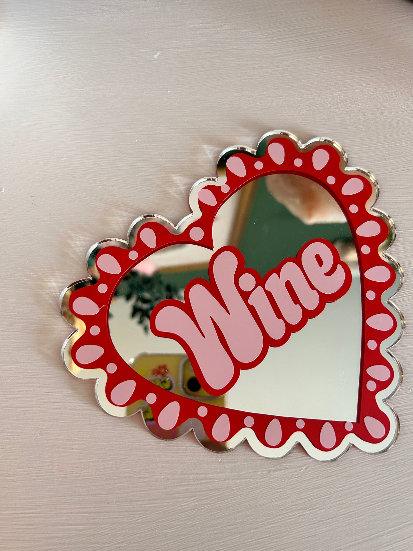 I Heart Wine Mirror