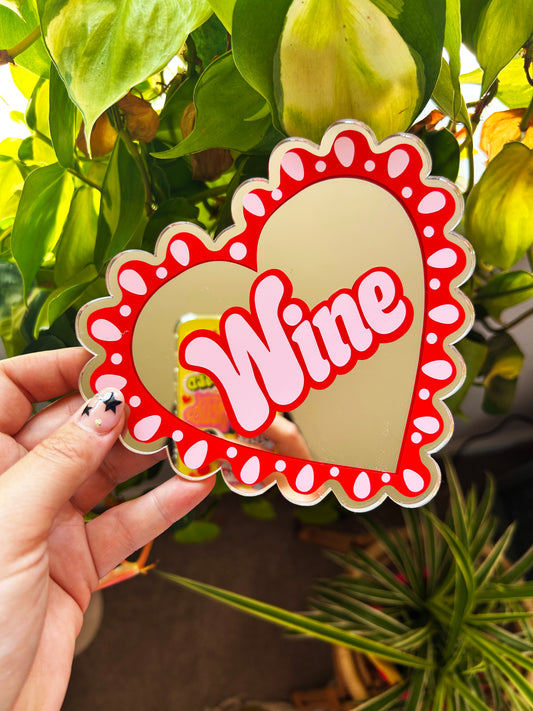 I Heart Wine Mirror