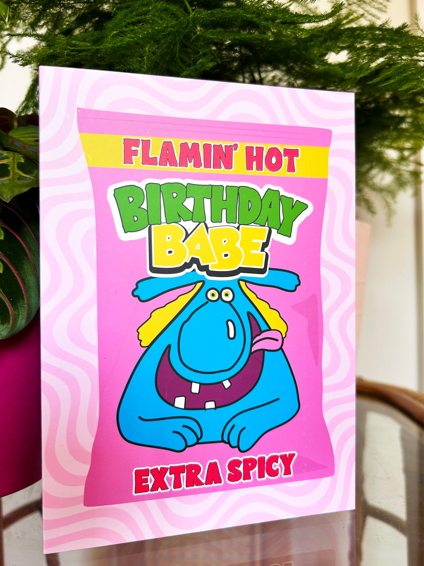 Flamin Hot Birthday Babe Greeting Card