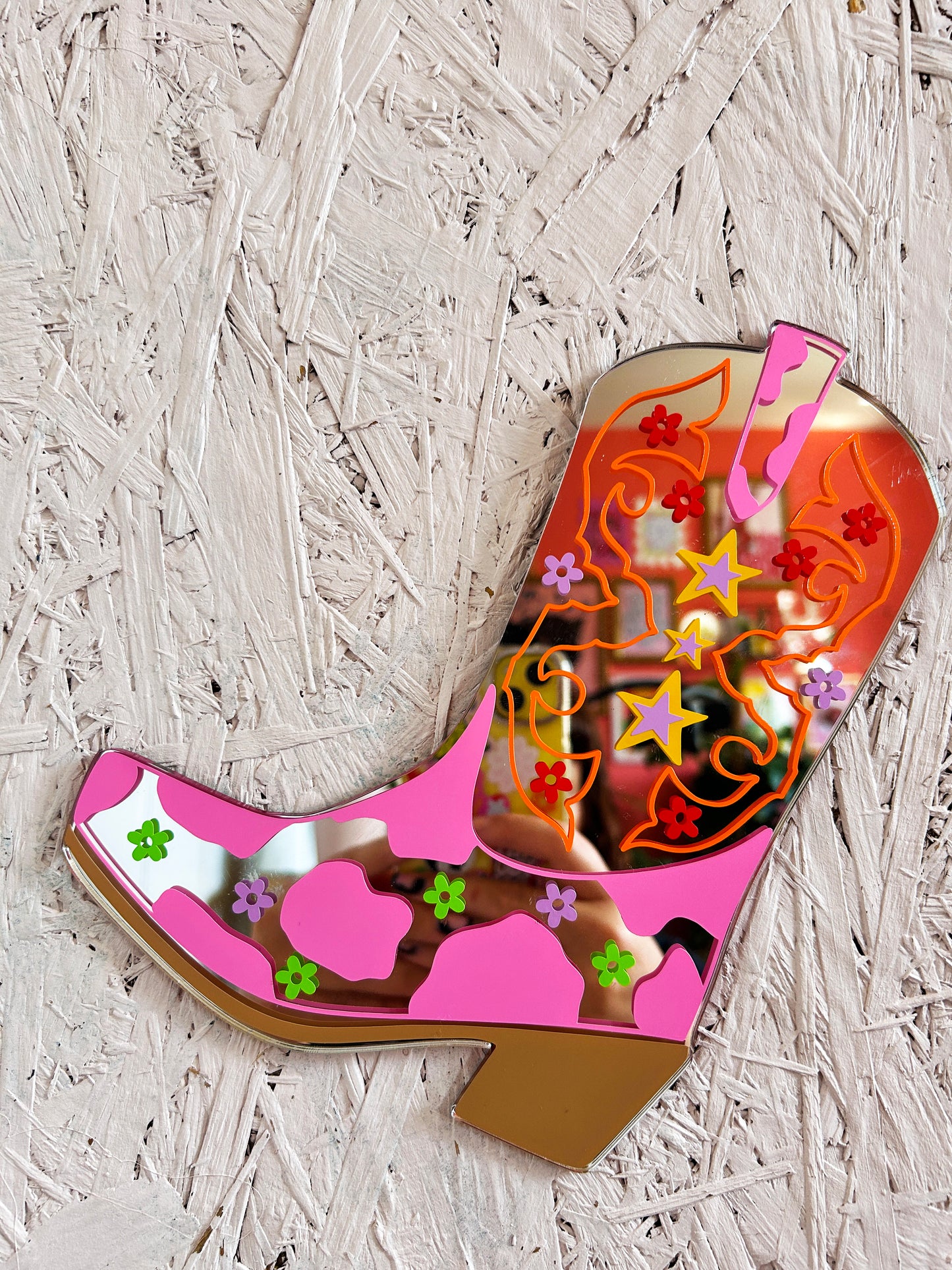 Party Cowgirl Boot Mini Mirror