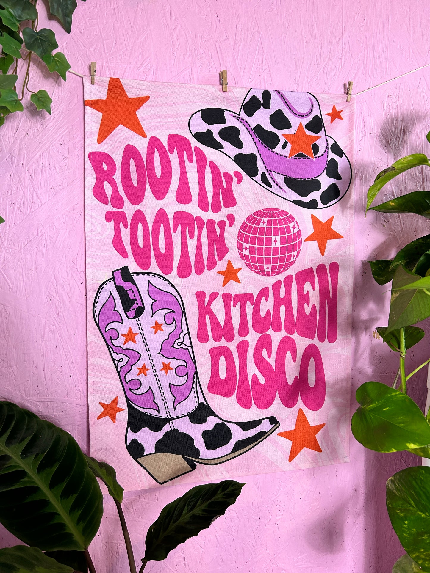 Cowgirl Kitchen Disco Tea Towel - PRE ORDER (SHIPPED 11TH DEC)