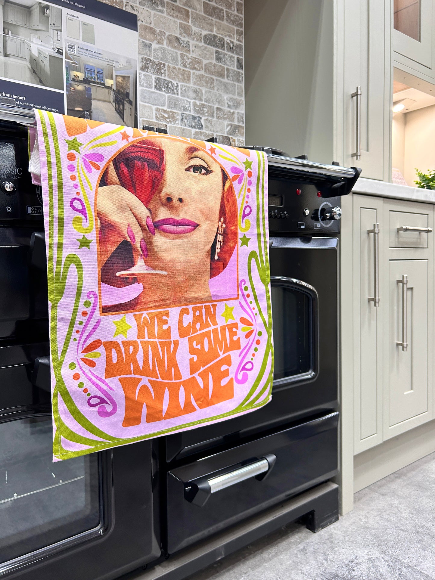 Come Round Mine, We Can Drink Wine Tea Towel