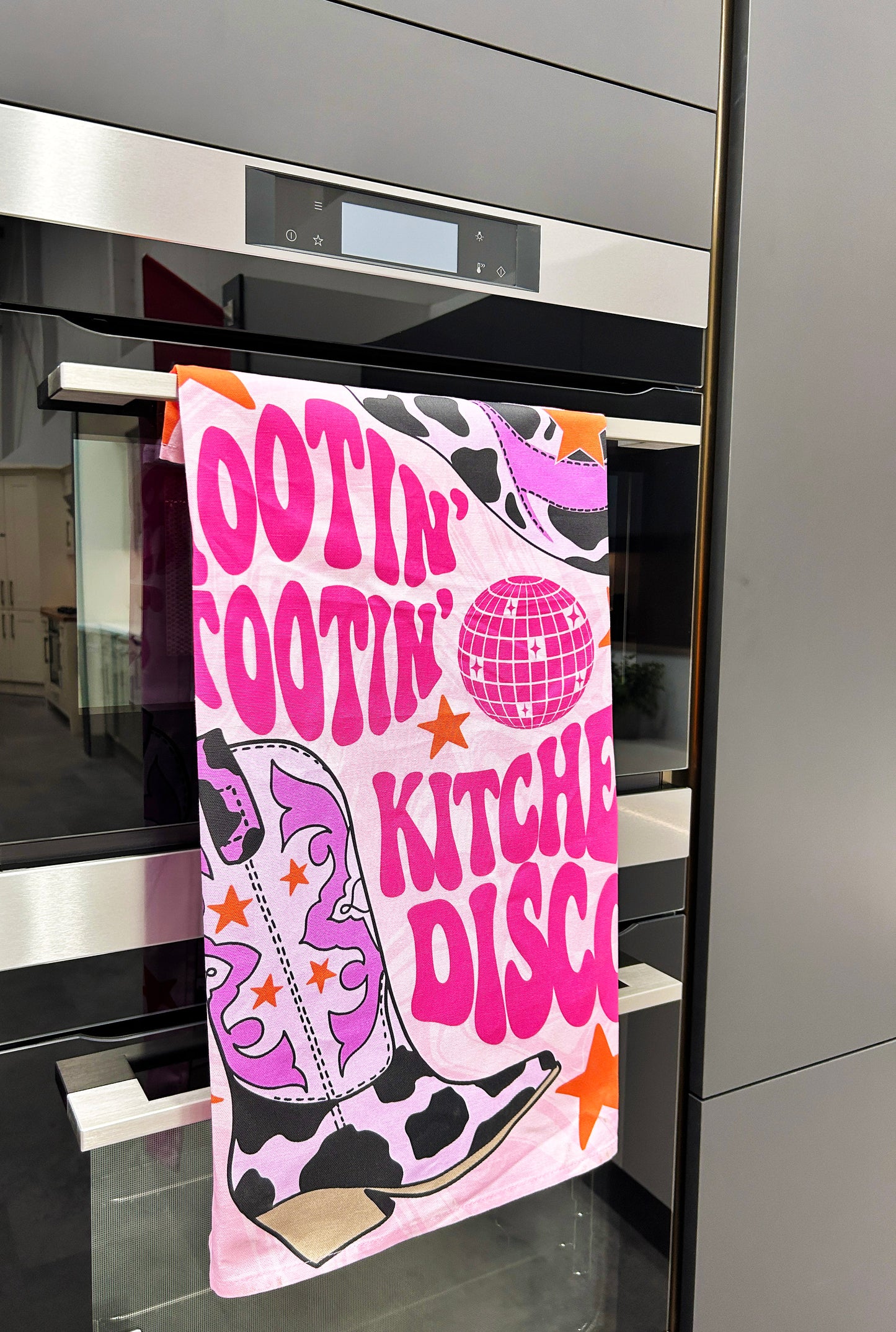 Rootin Tootin Kitchen Disco Tea Towel