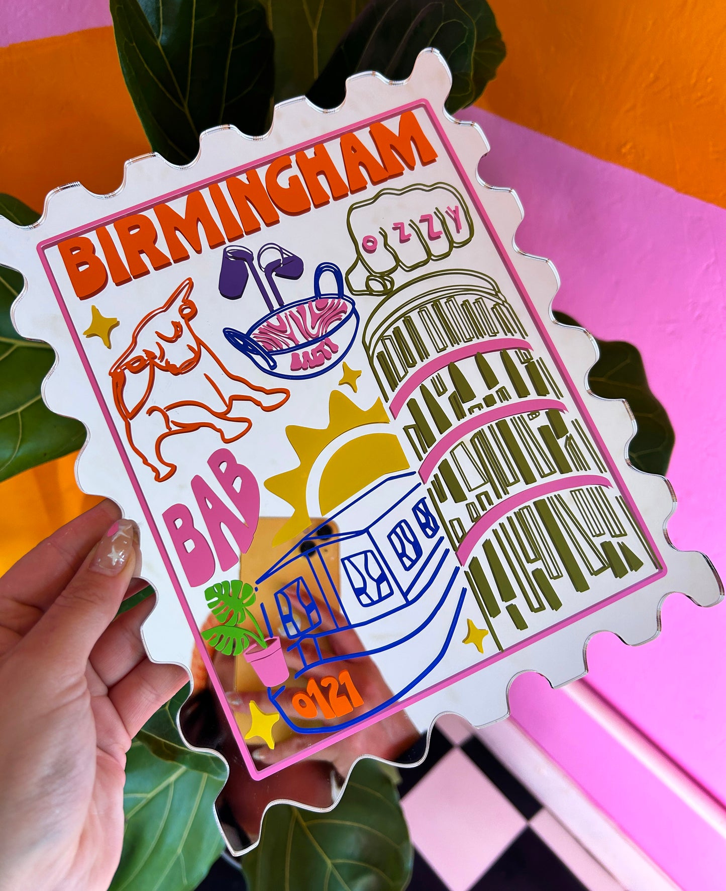 Birmingham Stamp Mirror