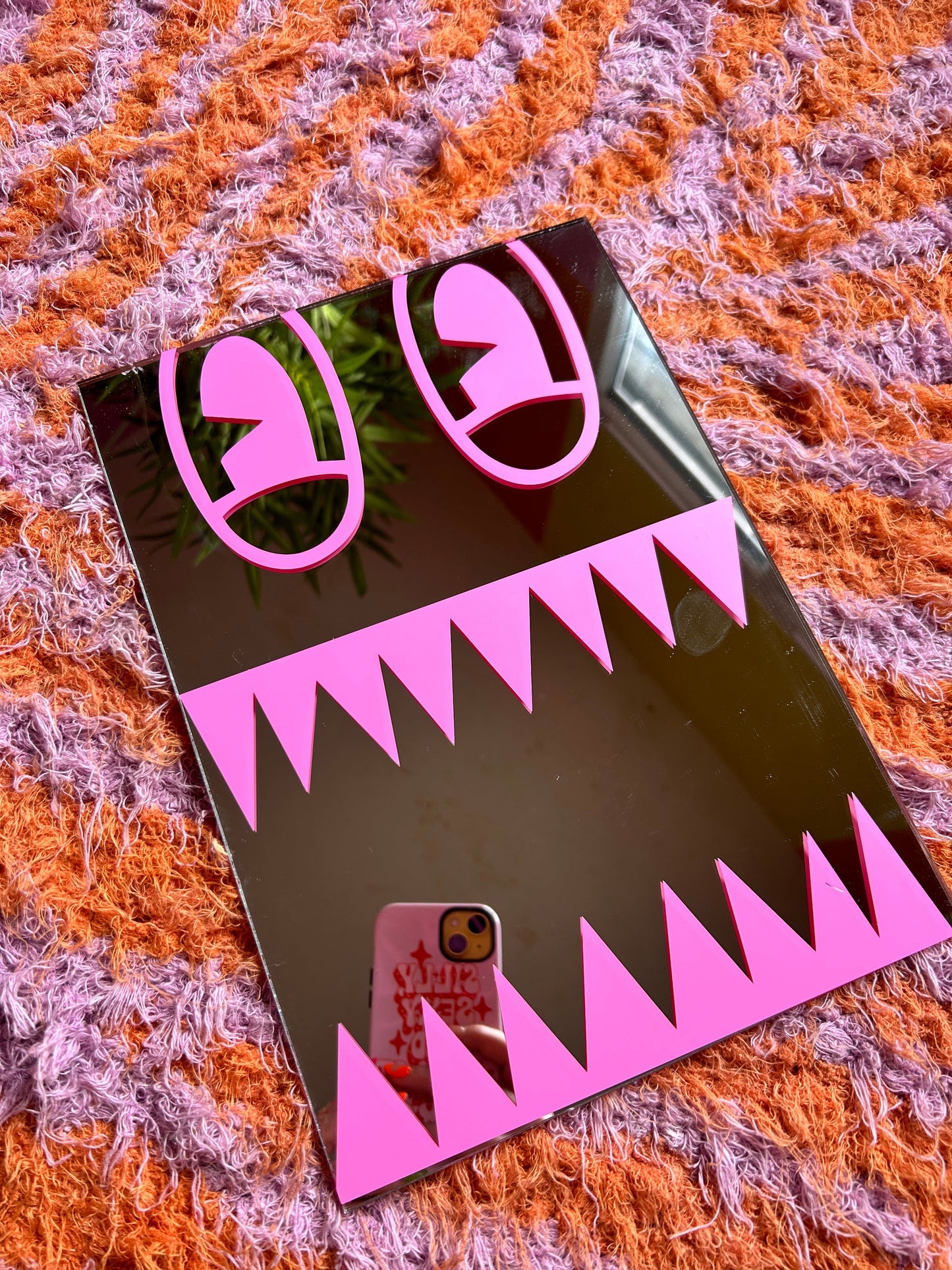 A4 Mirror - Shark mouth pink