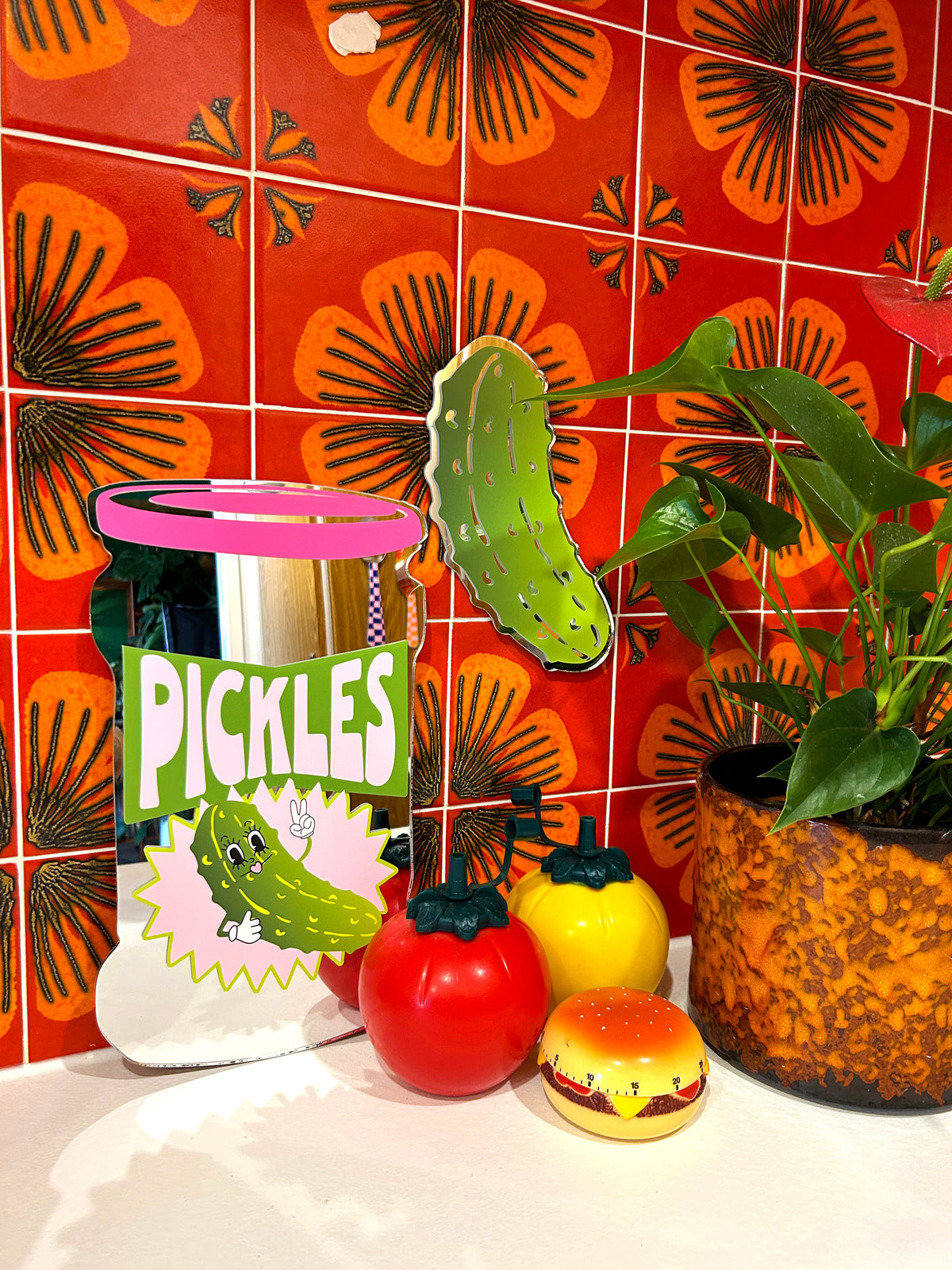 Sticky Gerkin Pickle Gerkin Mirror – PrintedWeird