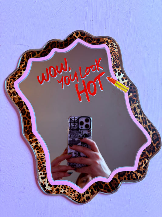 Sample Sale Mirror - Leopard & Lippy - A3