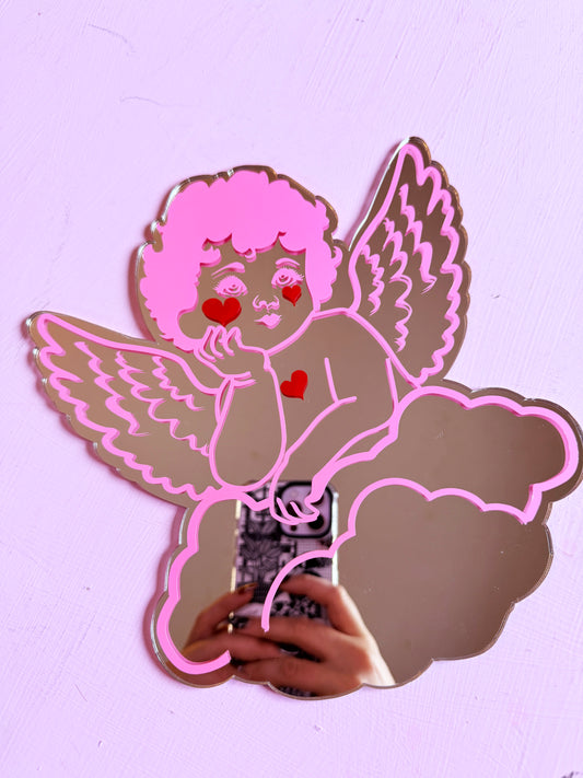 B GRADE - Sample Sale Mirror - Cherub Pink - Small