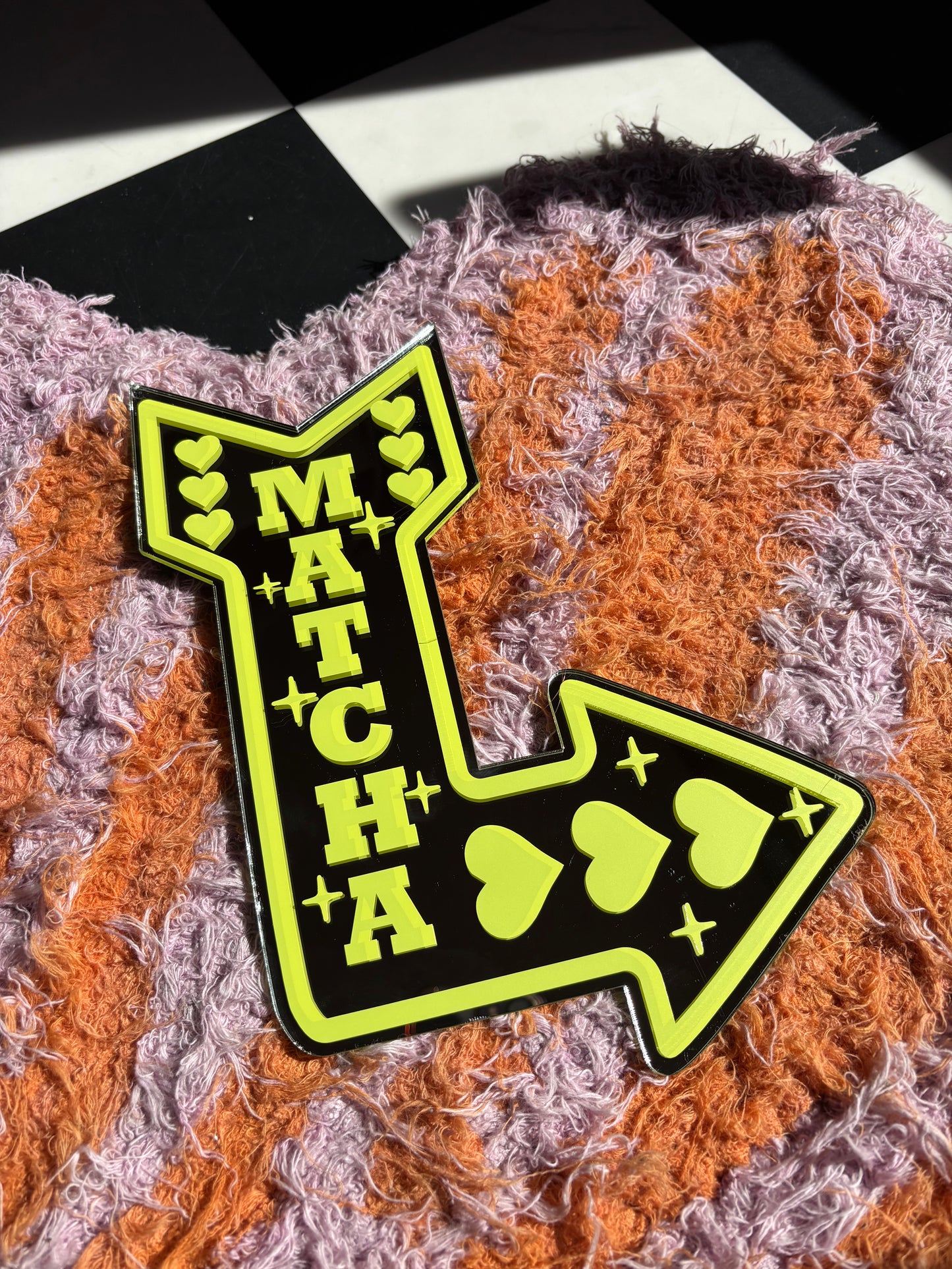 Sample Sale Mirror - A4 Matcha Arrow