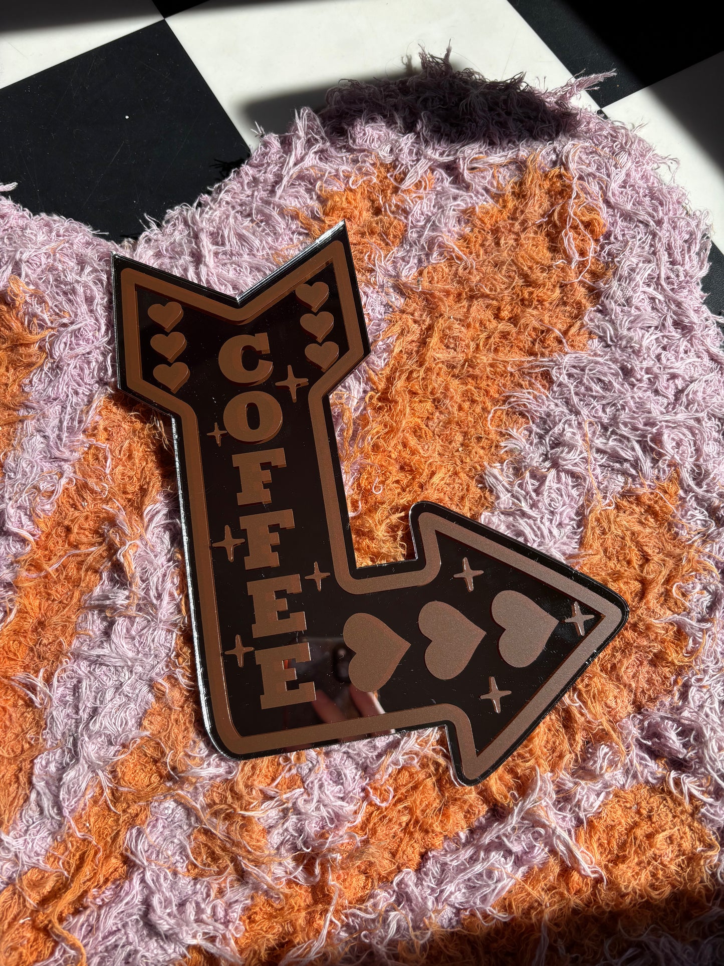 Sample Sale Mirror - A4 Coffee Arrow
