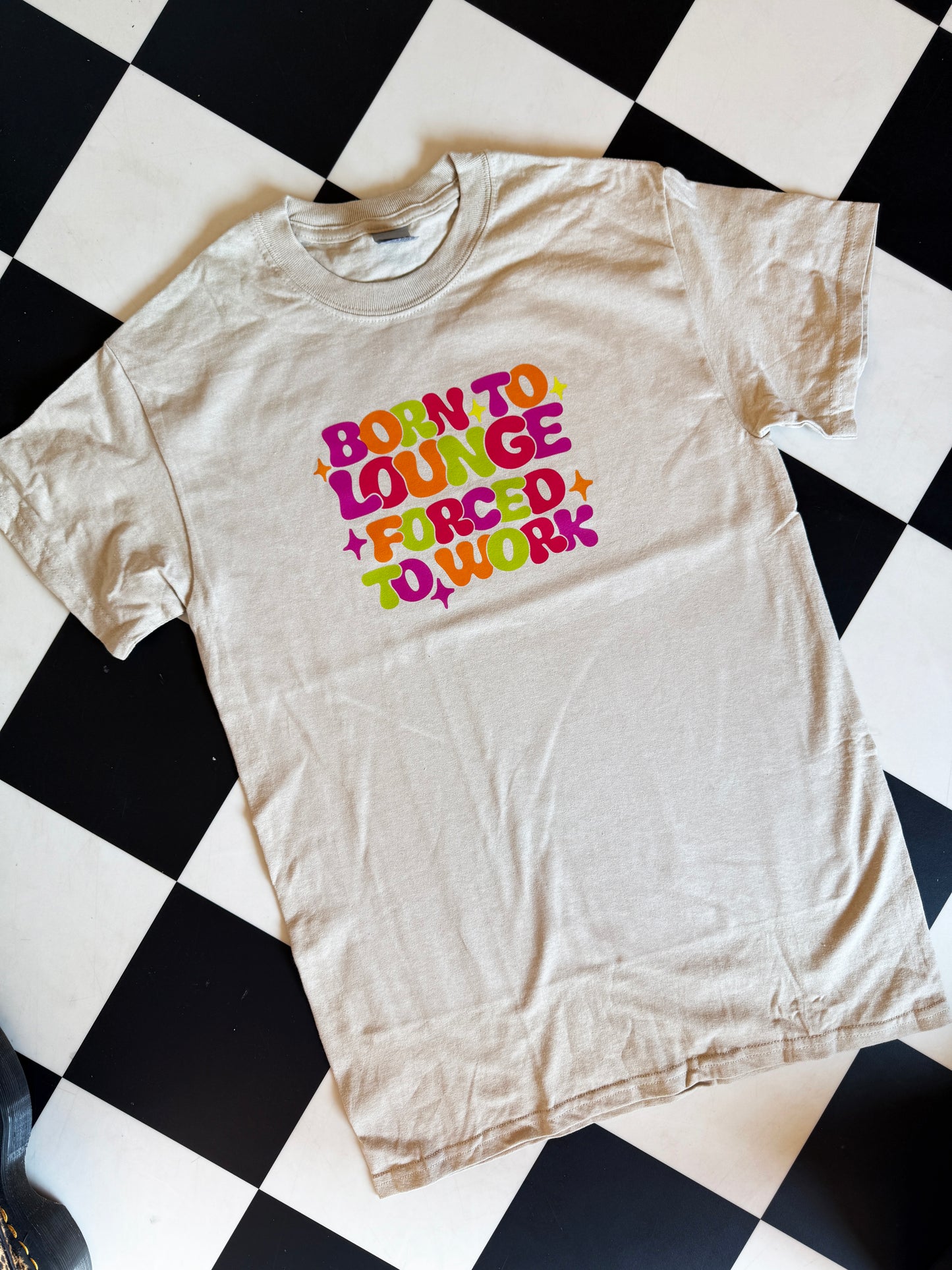 Sample Sale - Born to lounge Beige T-shirt