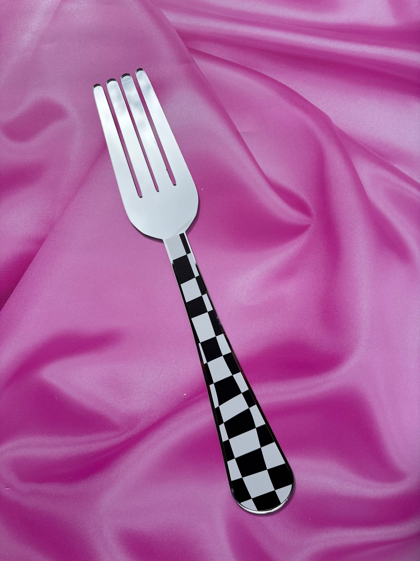 Sample Sale Mirrors - Fork - B&W Check