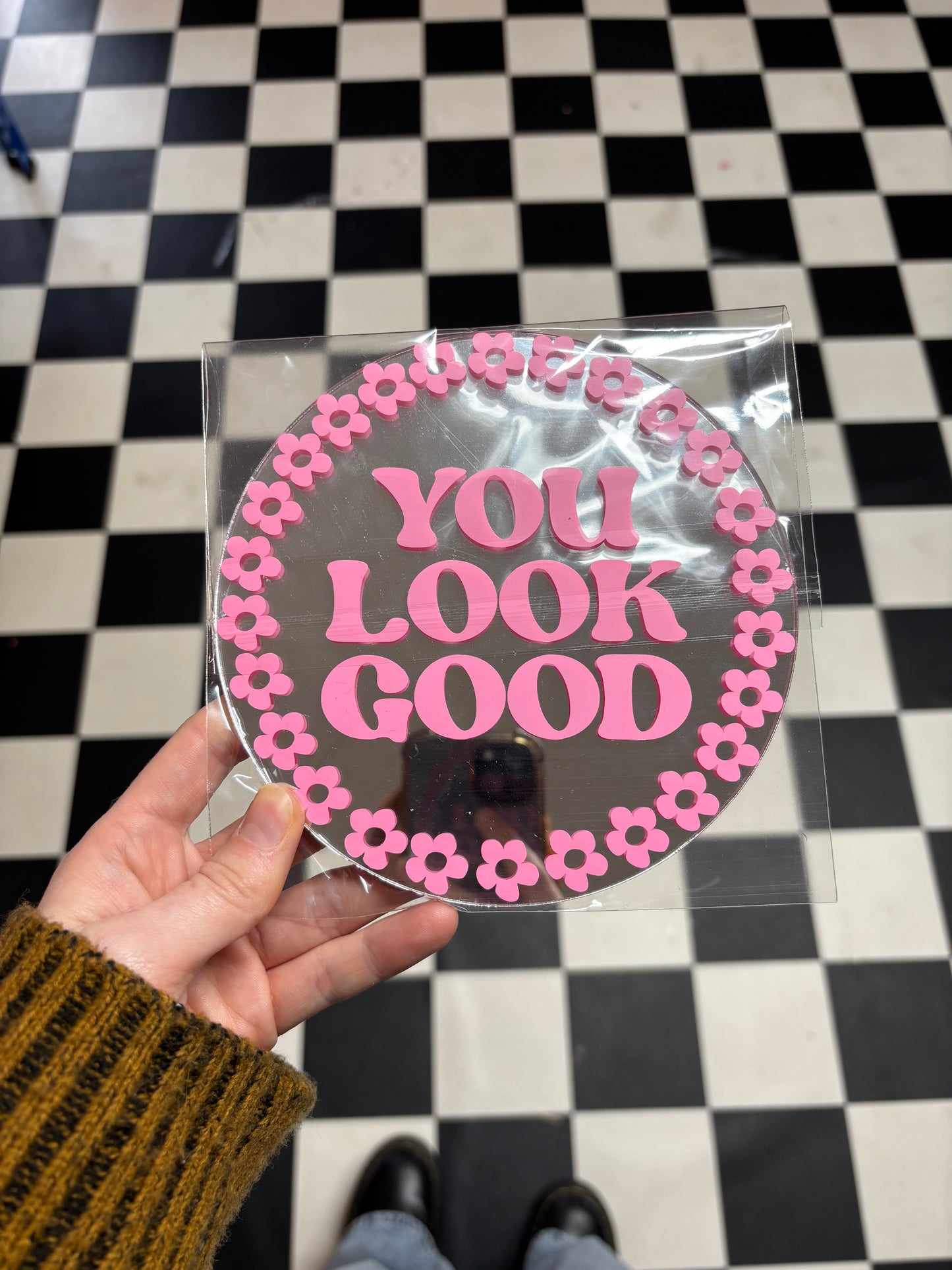 Sample Sale Mini Mirror - Pink You Look Good