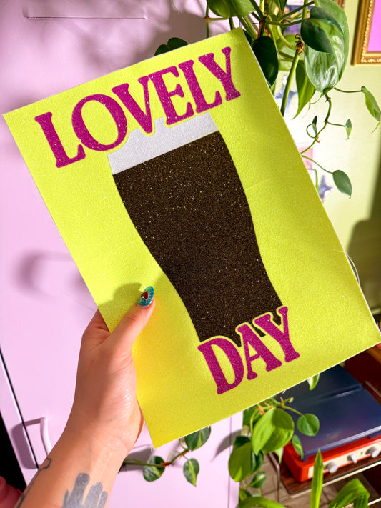 Lovely Day Guinness Neon Glitter Fabric Print