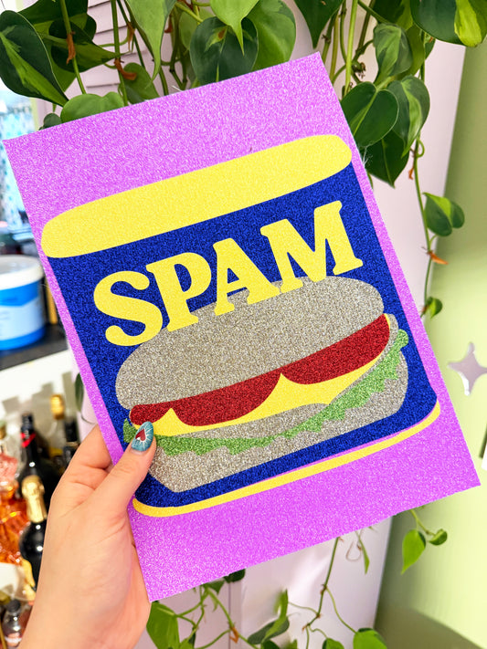 Spam Glitter Fabric Print