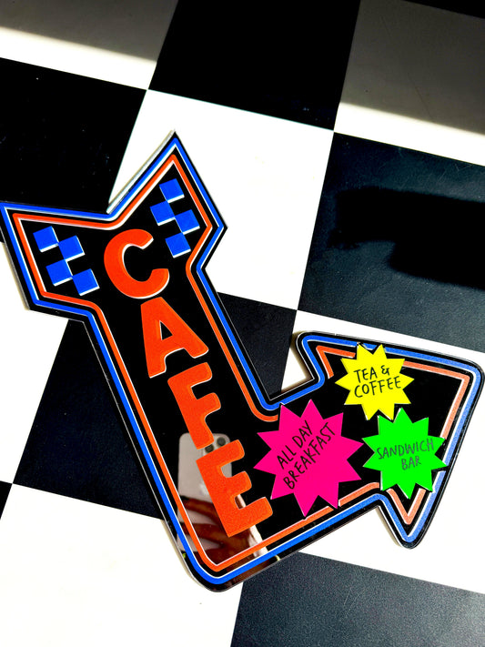 Greasy Spoon Cafe Arrow Mirror