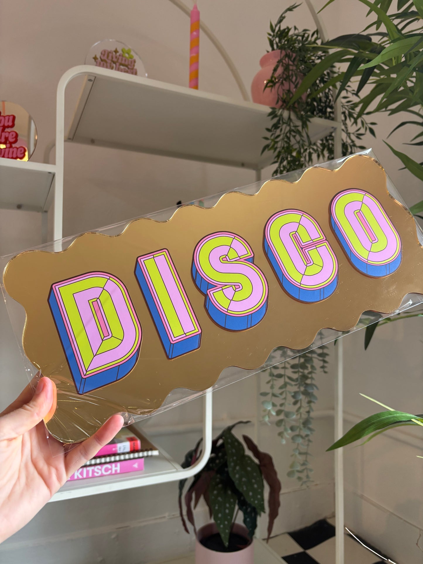 A3 Wavy Sign - Disco - Gold