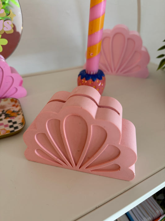 Jesmonite Stand - Baby Pink Shell