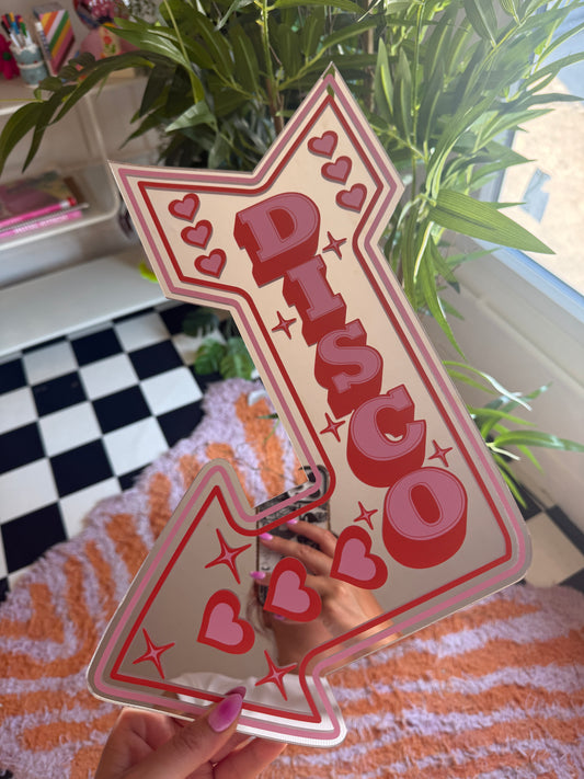 Disco Arrow A3 - Red/Pink - LEFT FACING