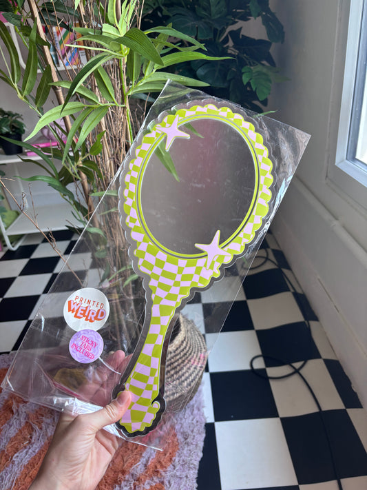 Handheld Vanity - Large - Pink & Green
