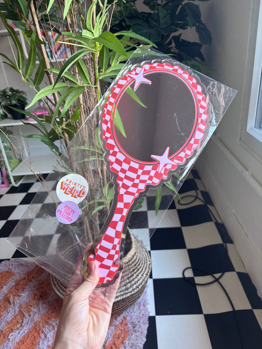 Handheld Vanity - Large - Red & Pink