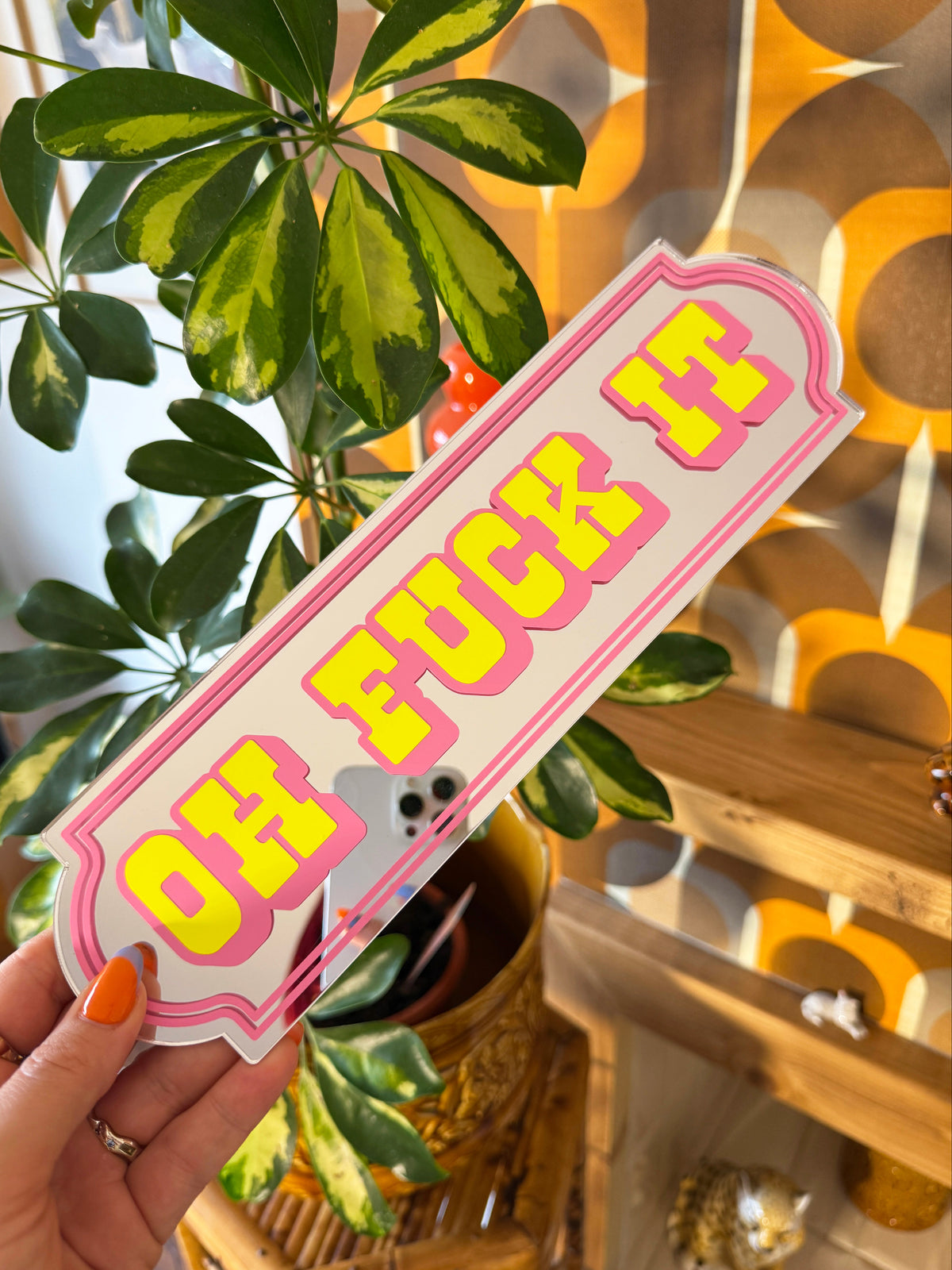Oh Fuck It Neon Mirror Sign
