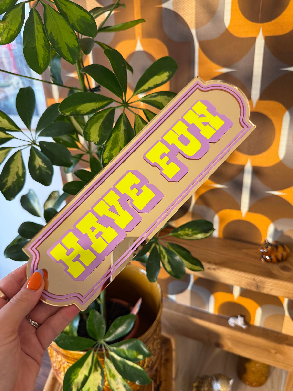 Have Fun Neon Mirror Sign