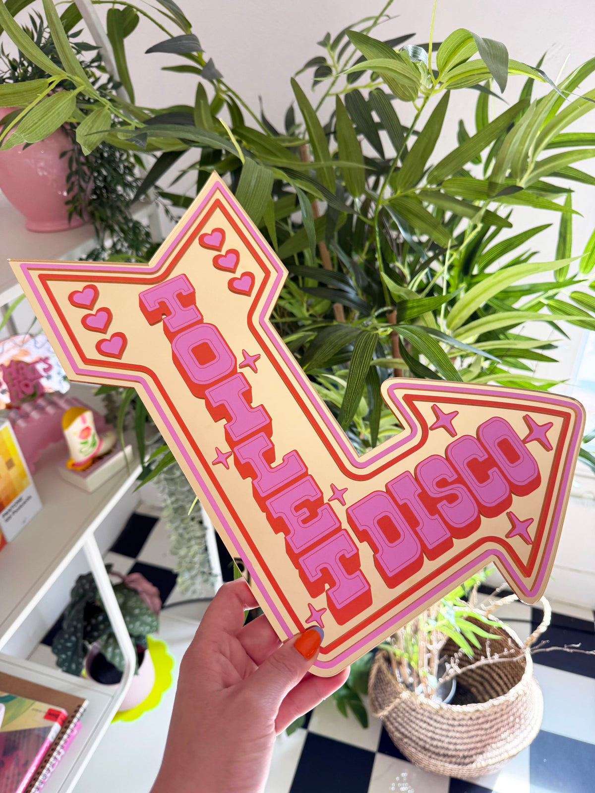 Toilet Disco Arrow - Gold Mirror