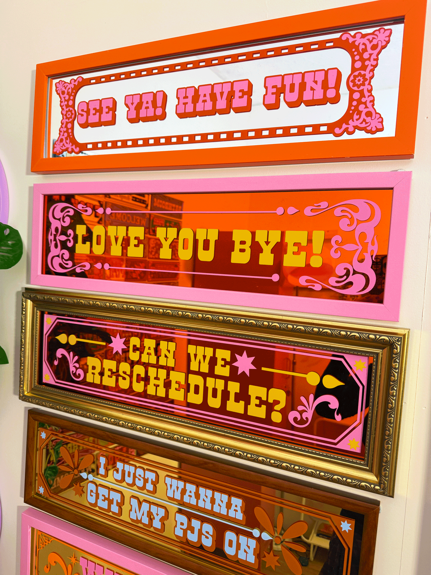 Love You Bye! Traditional Pub Mirror