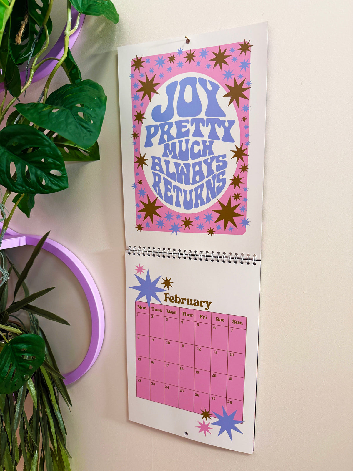 2027 Wall Calendar - Some Days We Thrive Some Days We Wanna Stay In Bed