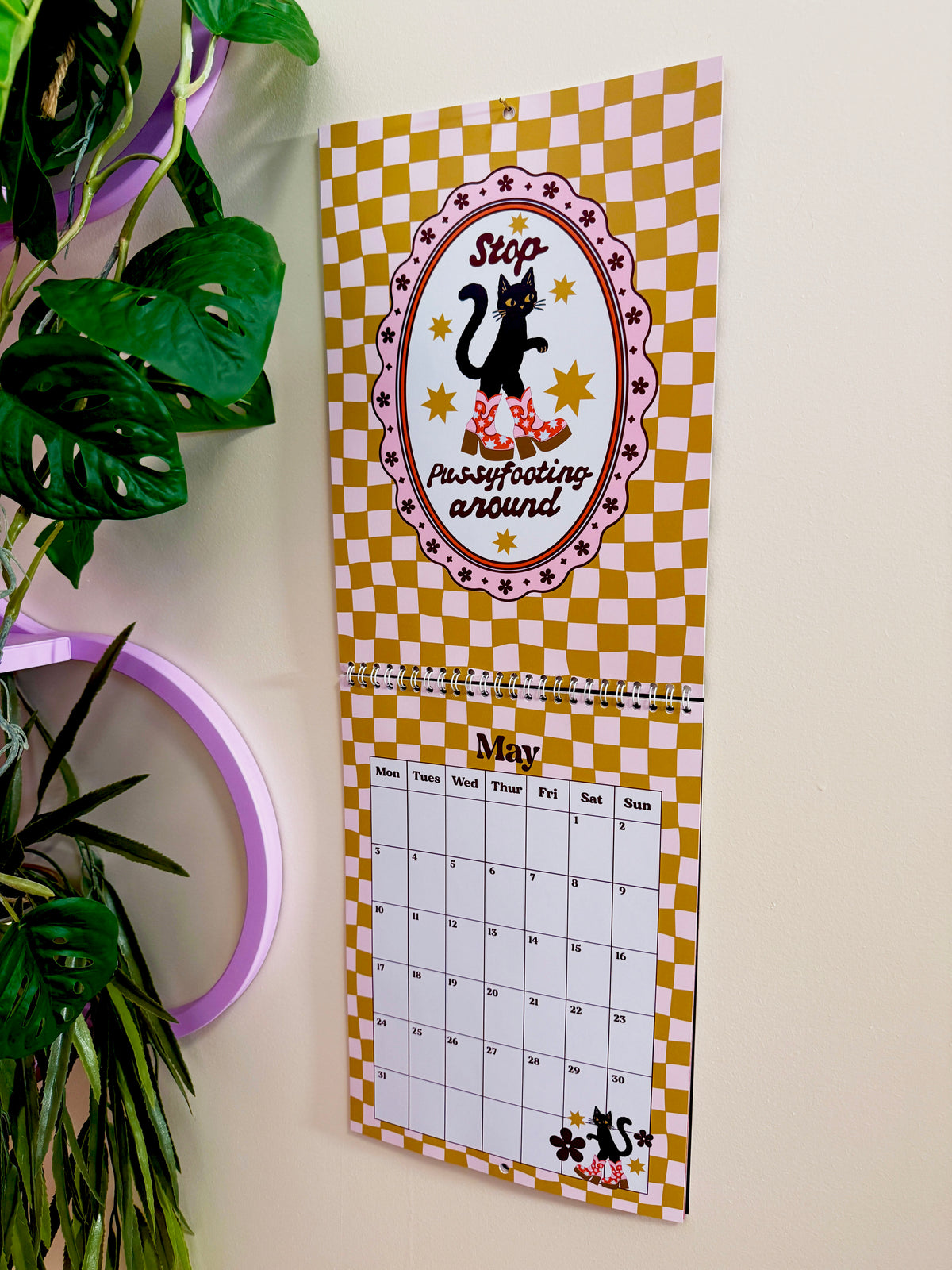 2027 Wall Calendar - Some Days We Thrive Some Days We Wanna Stay In Bed