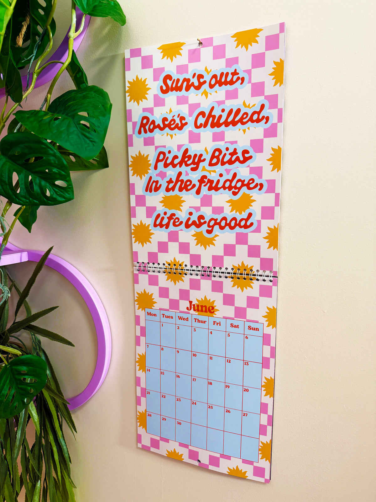 2027 Wall Calendar - Some Days We Thrive Some Days We Wanna Stay In Bed