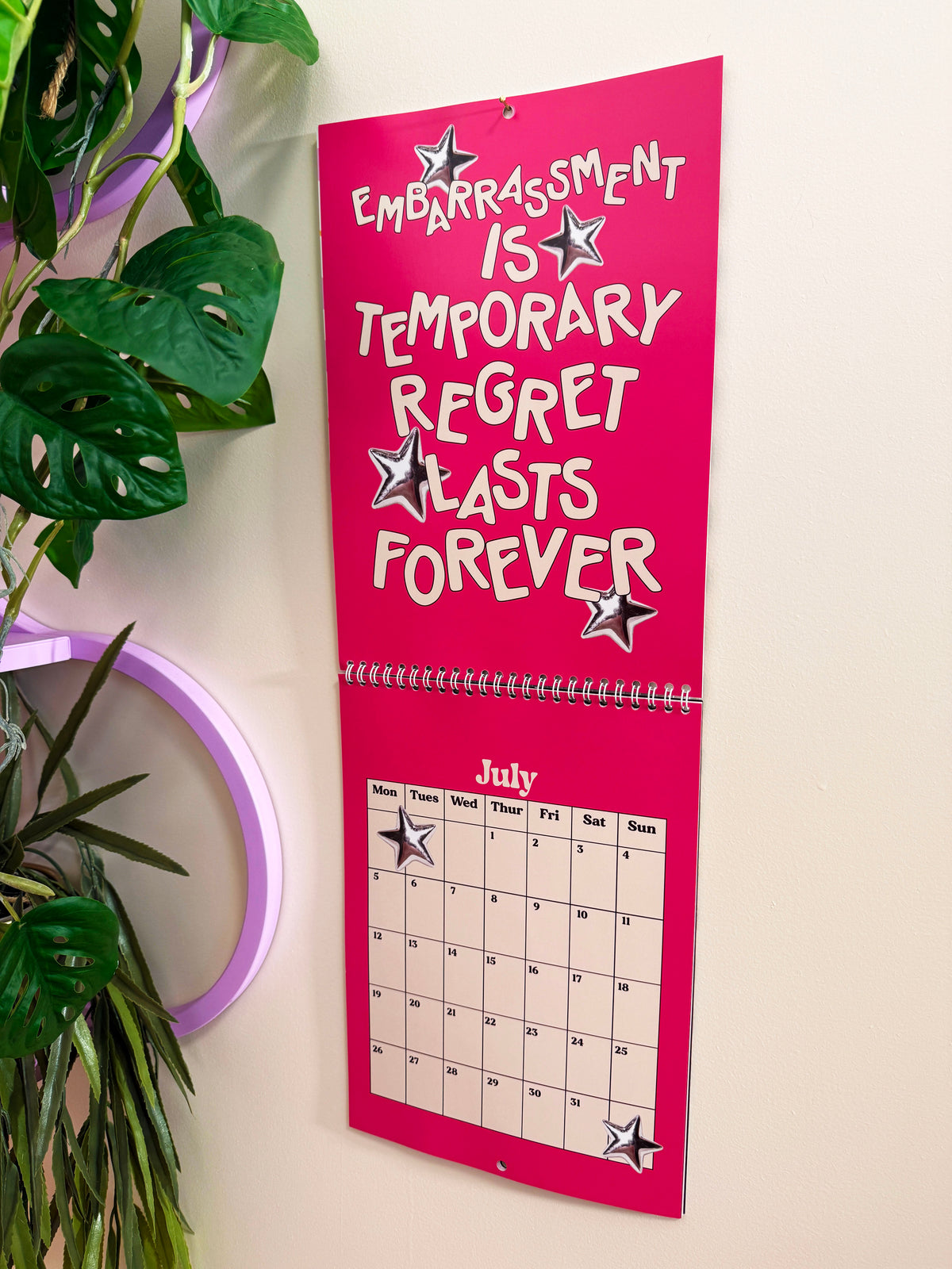 2027 Wall Calendar - Some Days We Thrive Some Days We Wanna Stay In Bed