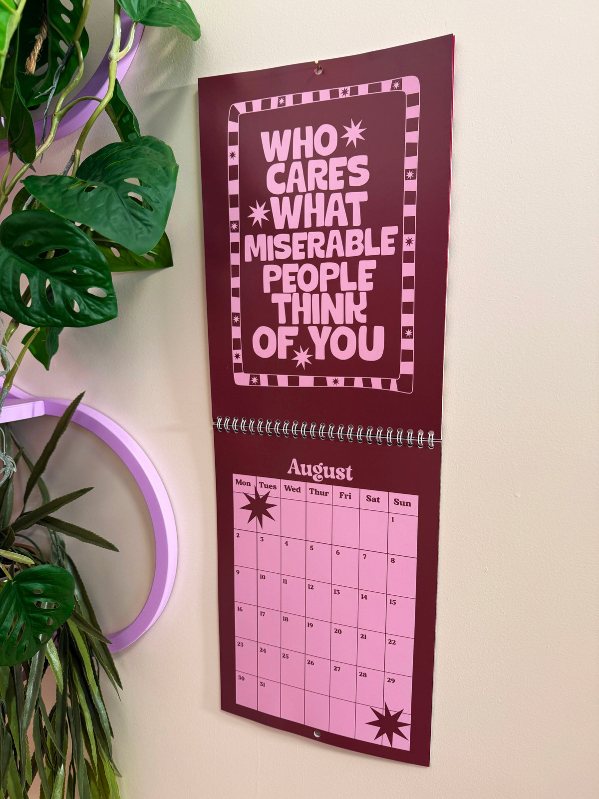 2027 Wall Calendar - Some Days We Thrive Some Days We Wanna Stay In Bed