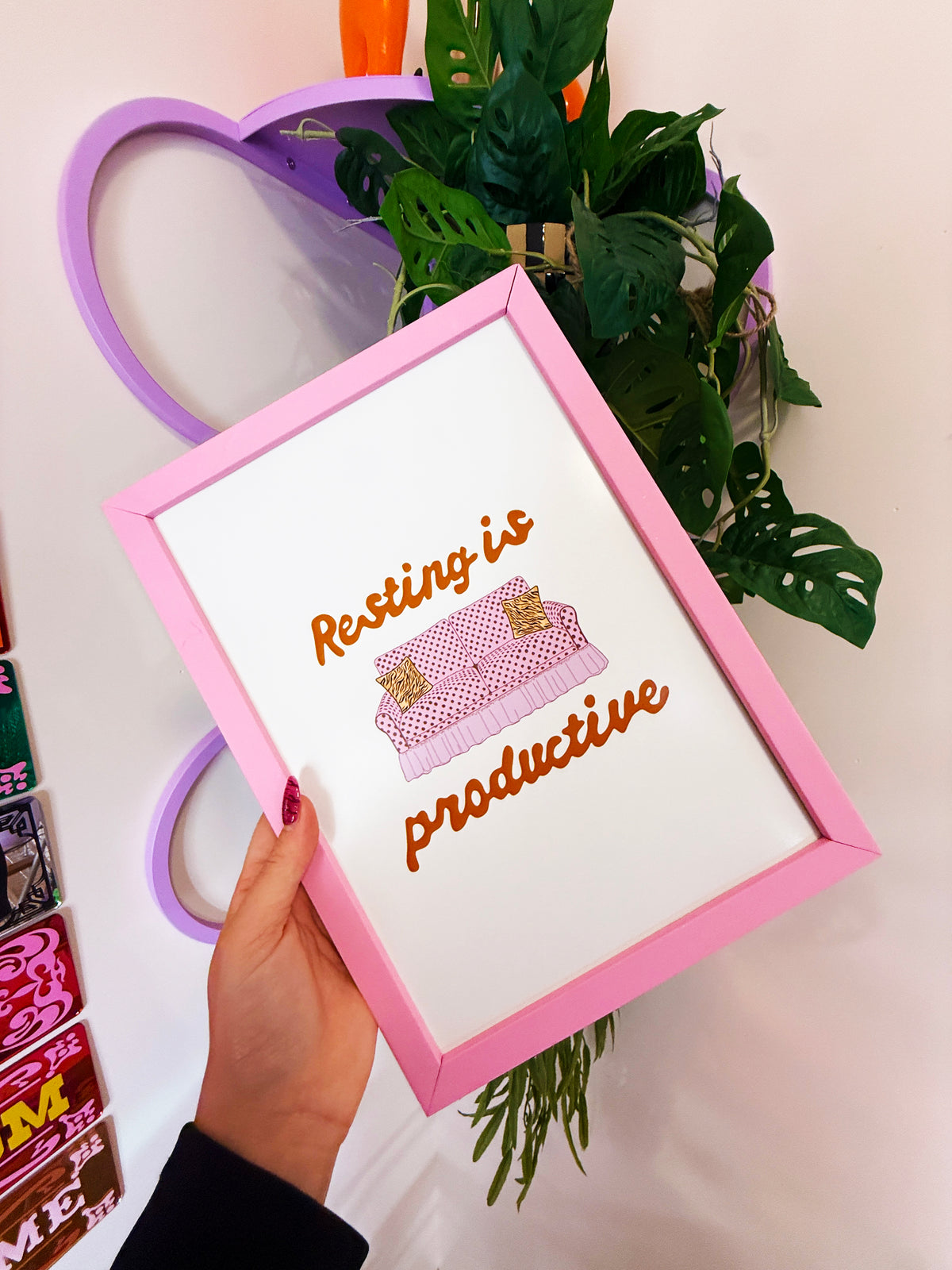 Resting Is Productive Wall Print