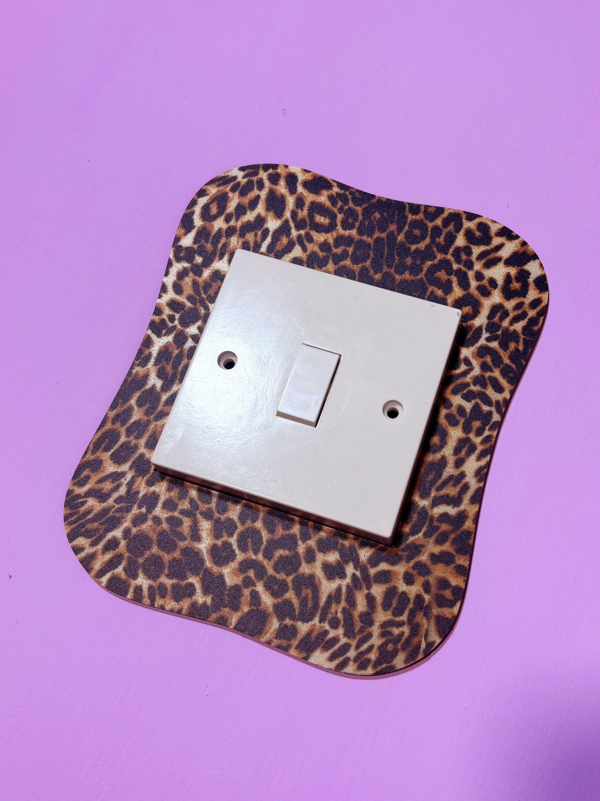 Leopard Checkerboard Square Blob Lightswitch Cover